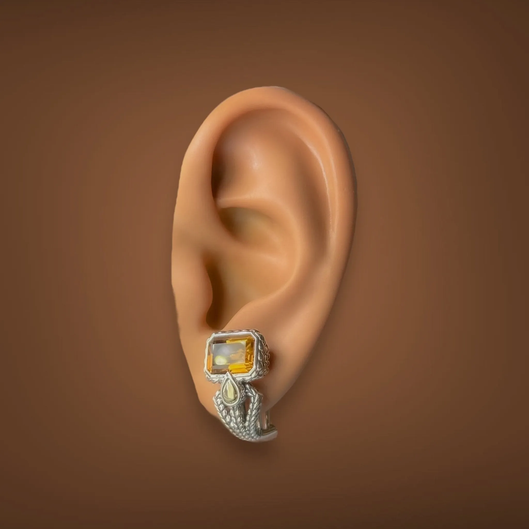 Estate Jai SS 14 Citrine Earrings