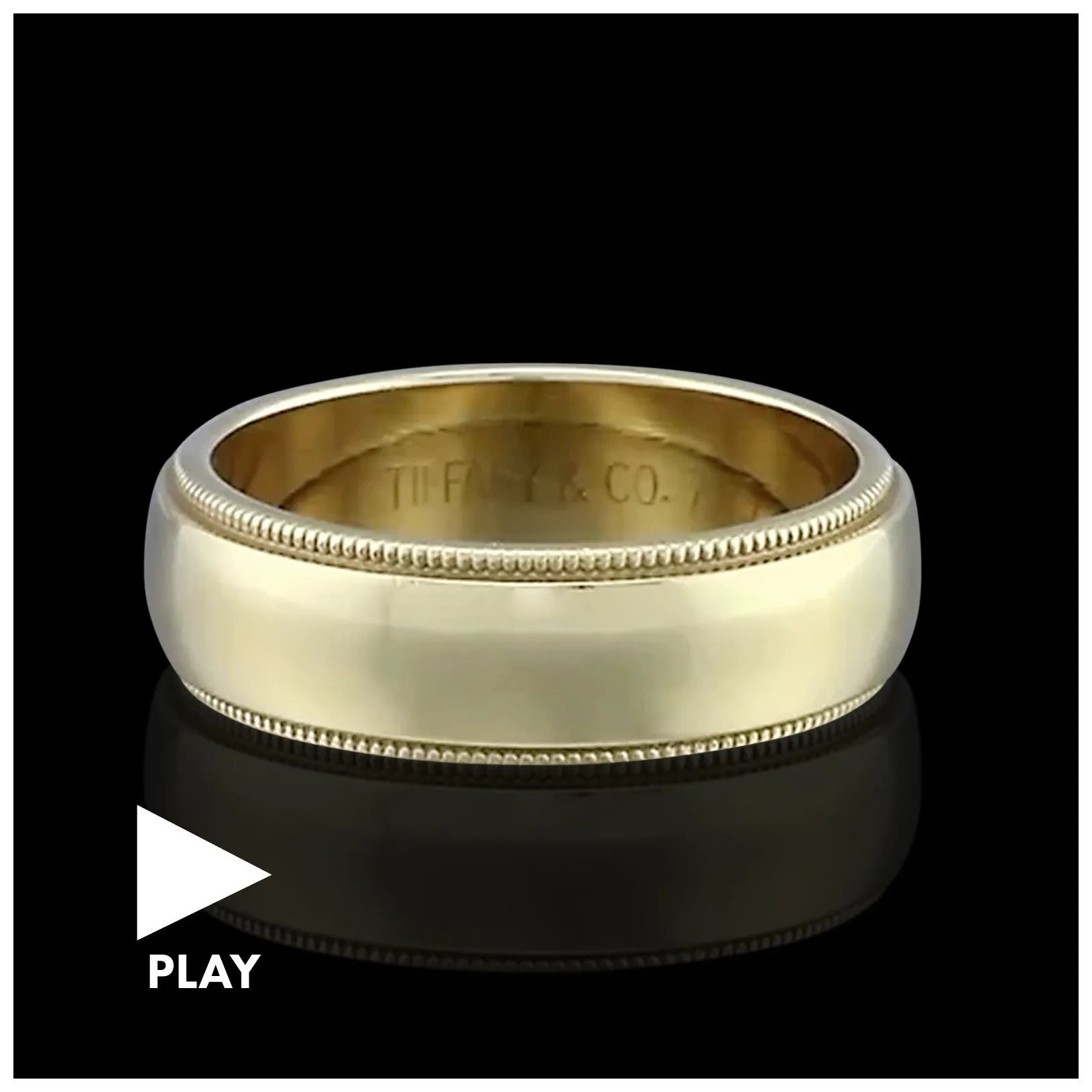 Estate Tiffany & Co. 18k Yellow Gold 6mm Band Ring
