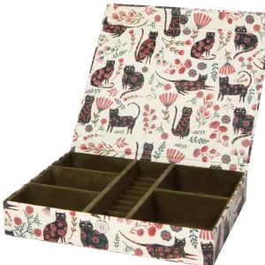 Floral Cat Jewelry Box