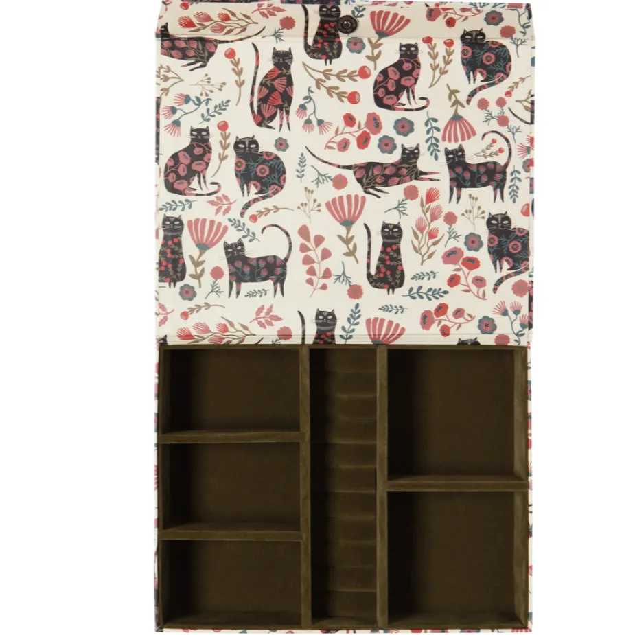 Floral Cat Jewelry Box
