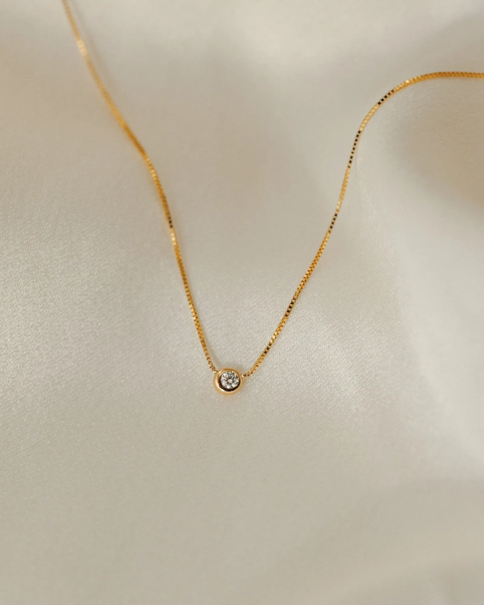 Gaia Diamond Solitaire Necklace