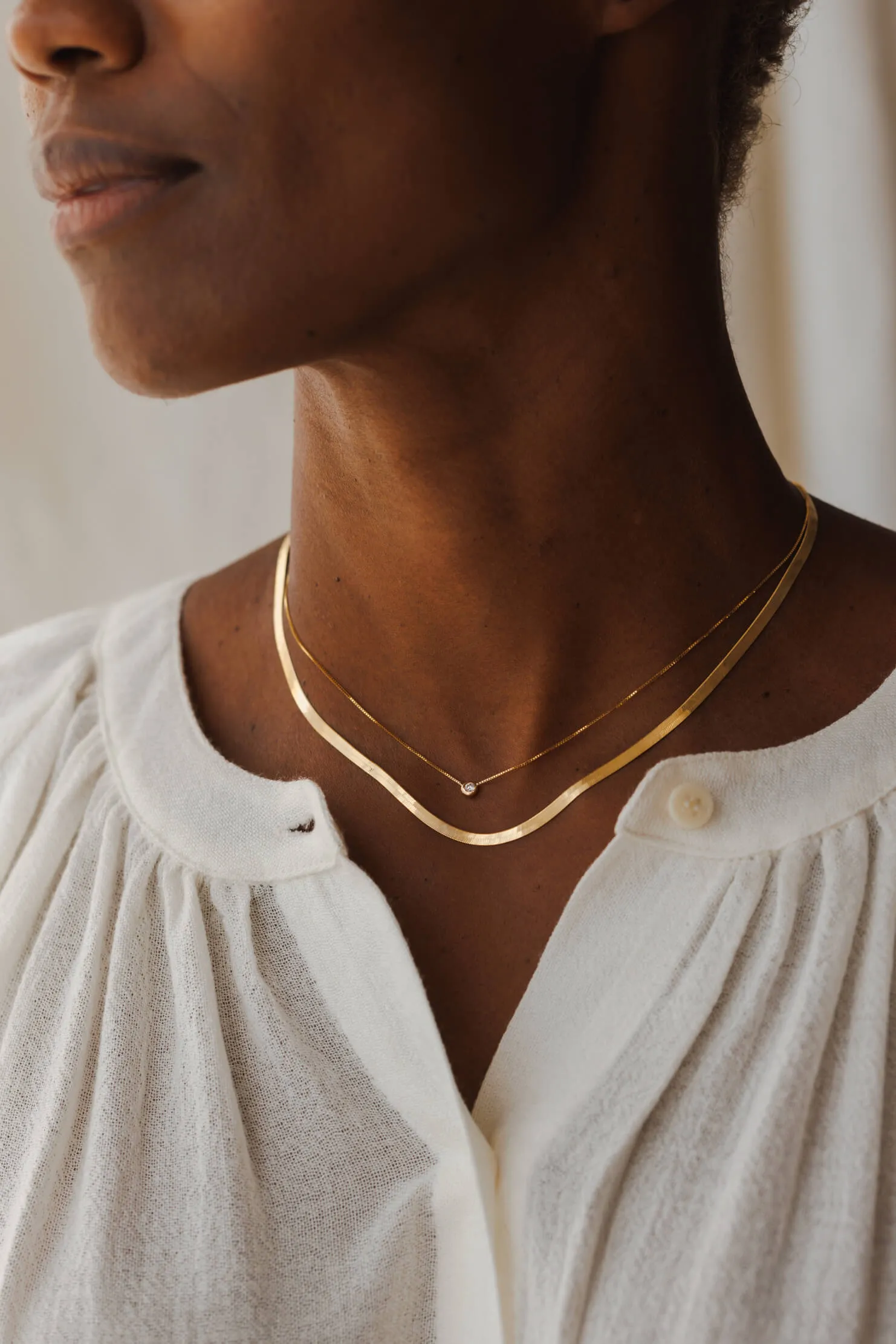 Gaia Diamond Solitaire Necklace