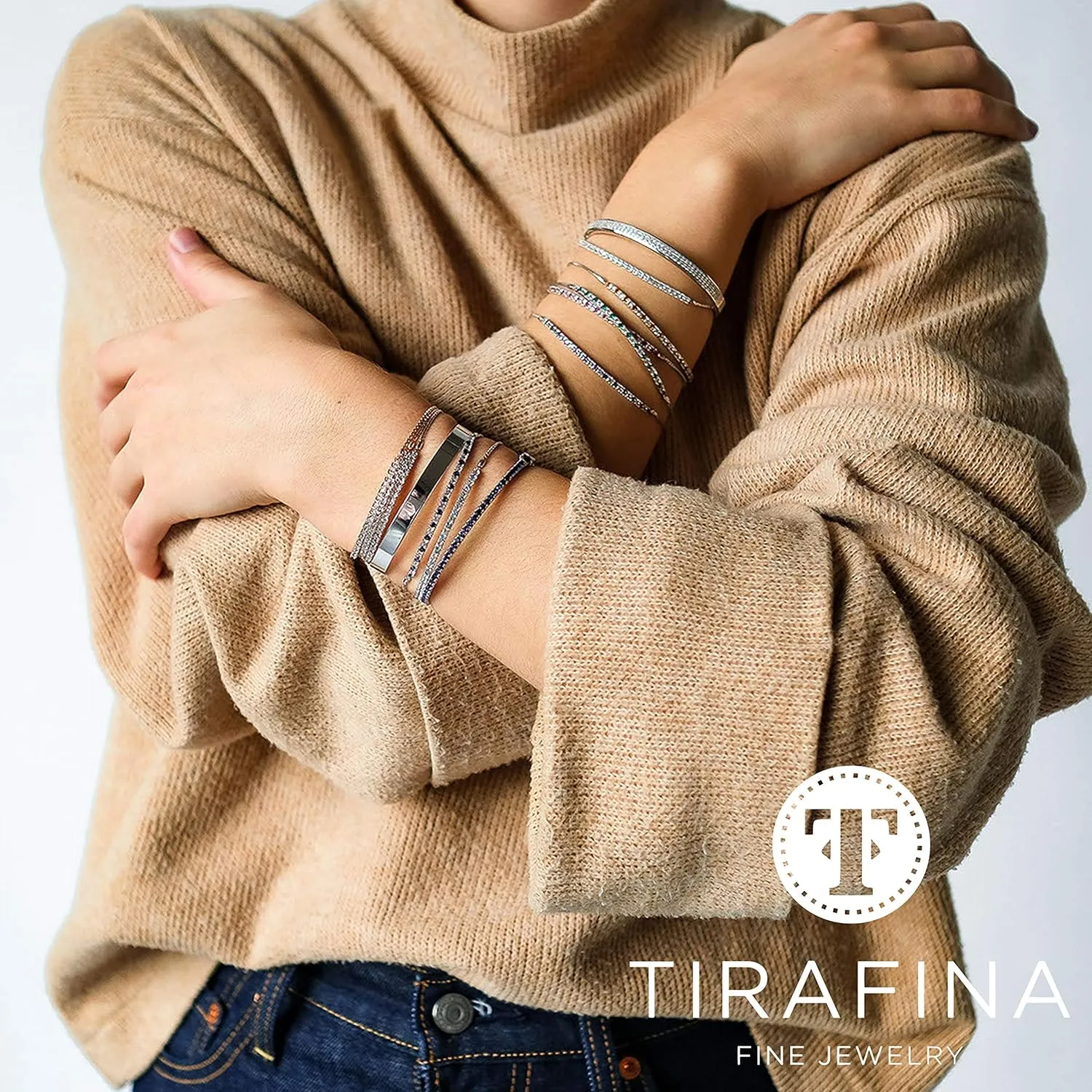 Gemstone and Lab-Created White Sapphire Adjustable Bolo Bracelet, Sterling Silver, Easy-On Easy-Off (6, 7 and 8 inch Wrist Size)