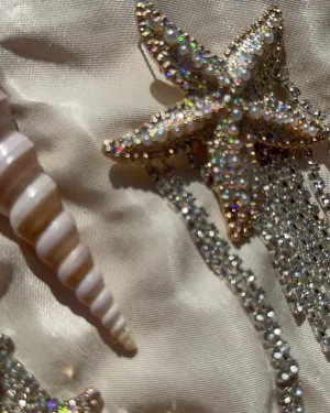 Glittering Starfish Earrings