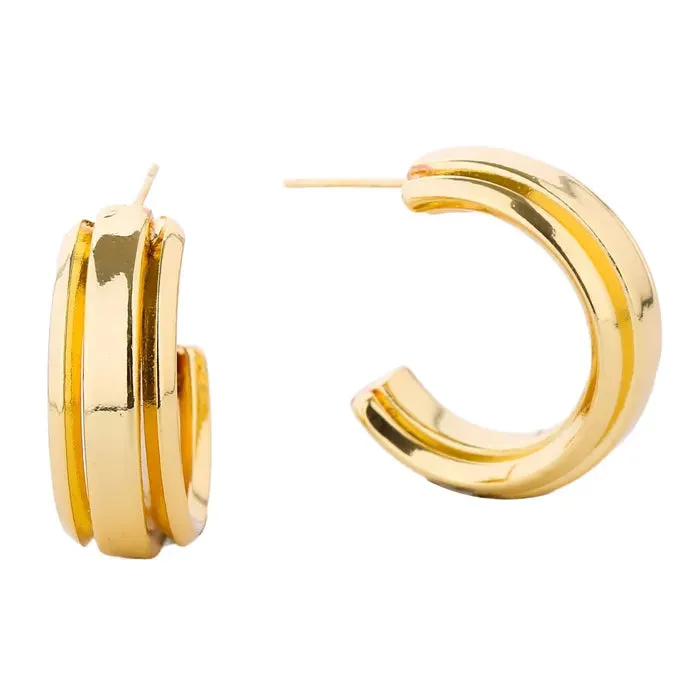 Gold Open C Shape 14K Gold Filled Earring Collection