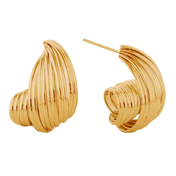 Gold Open C Shape 14K Gold Filled Earring Collection