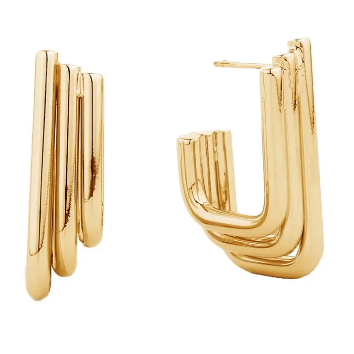 Gold Open C Shape 14K Gold Filled Earring Collection
