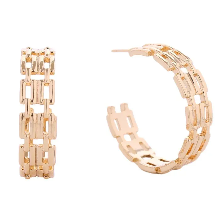 Gold Open C Shape 14K Gold Filled Earring Collection