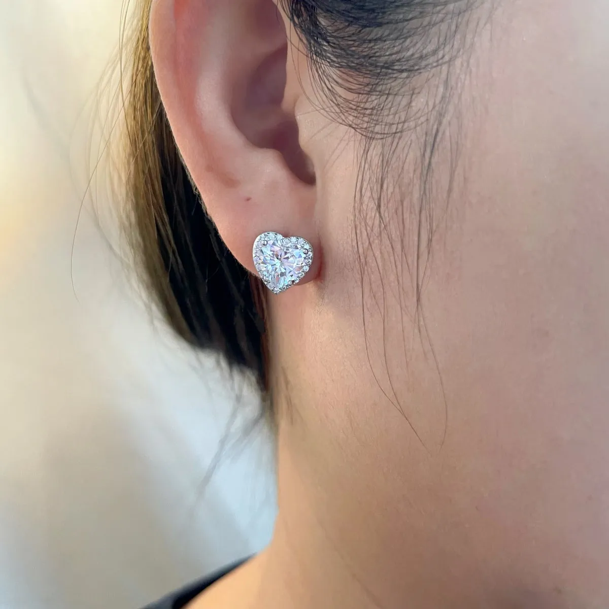 [Goodv]Sparkling Heart Shape Lover Earrings