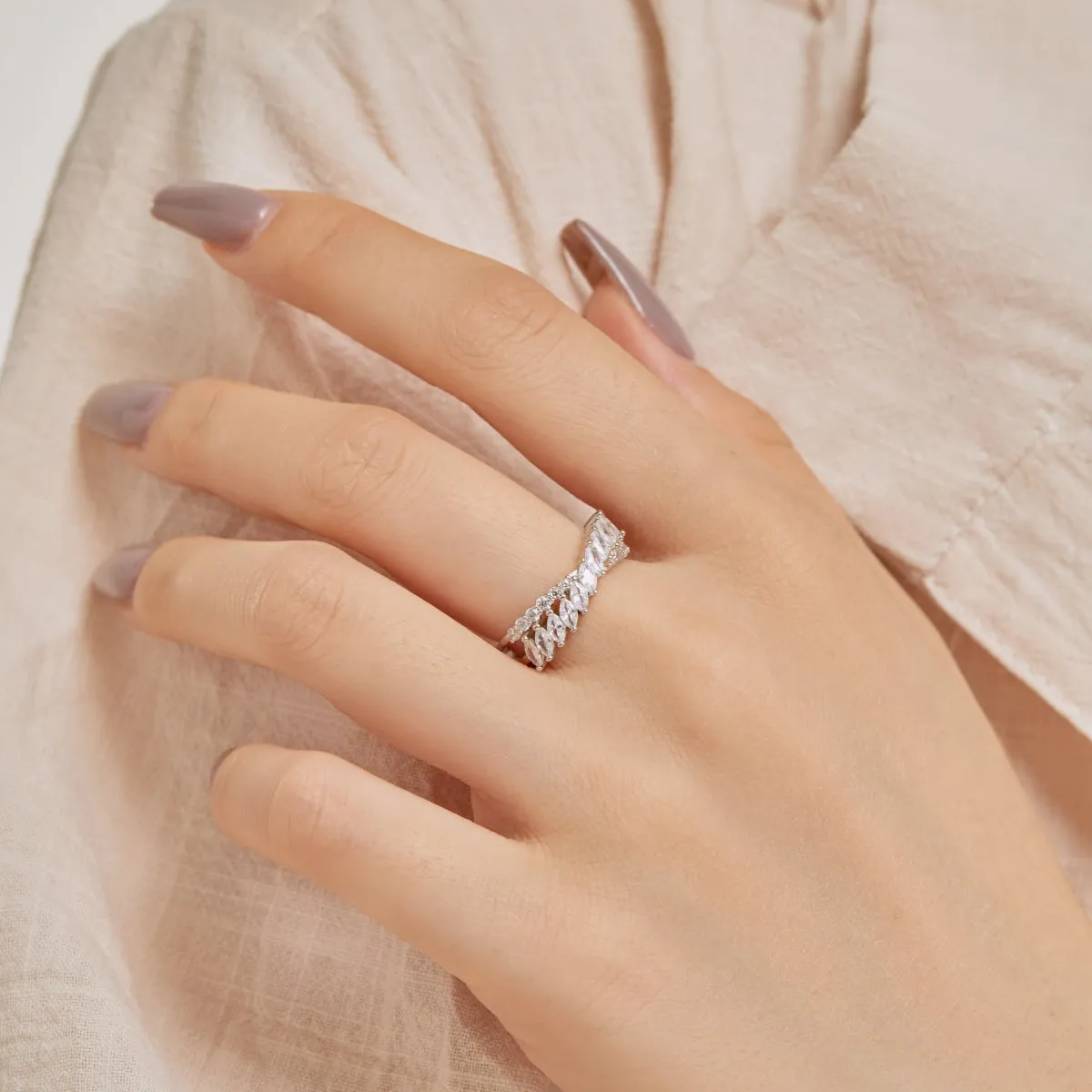 [Goodv]Unique Colorful Marquise Cut Daily Ring