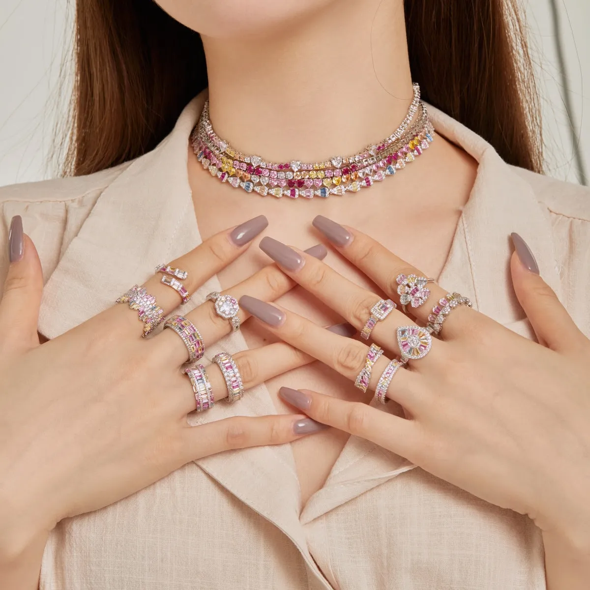 [Goodv]Unique Colorful Marquise Cut Daily Ring