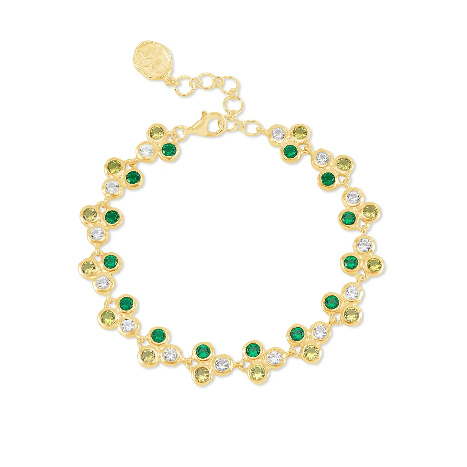 Greens Trio Array Line Bracelet