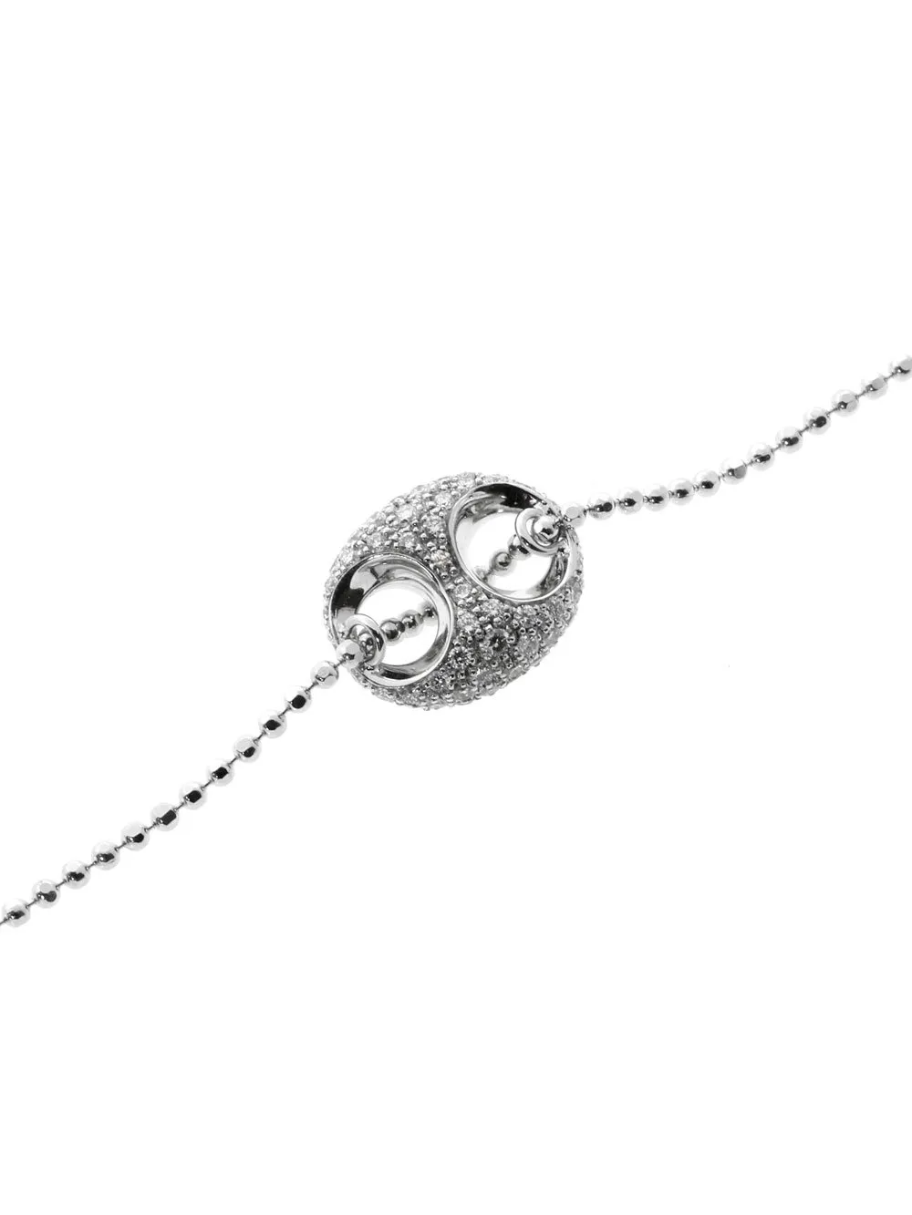 Gucci Diamond Horsebit White Gold Bracelet