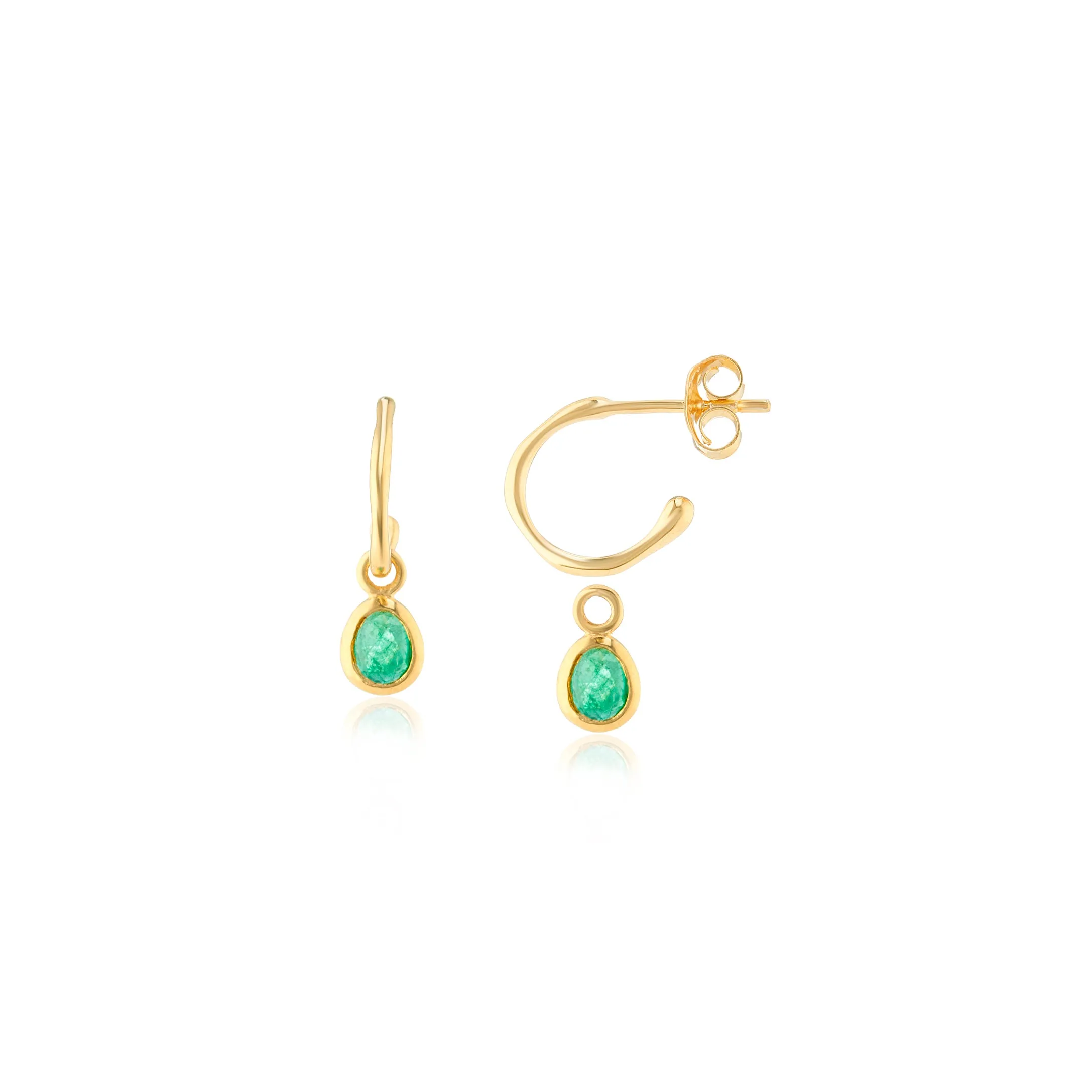 Hampton Emerald & Gold Vermeil Interchangeable Gemstone Drops