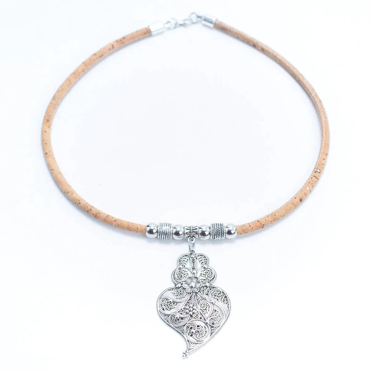 Handmade cork necklace from Portugal N-314-MIX-5