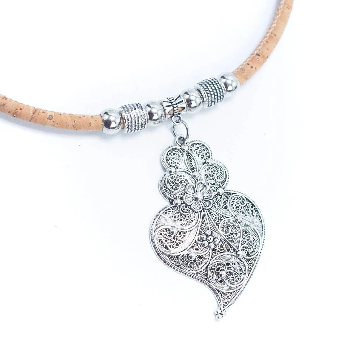 Handmade cork necklace from Portugal N-314-MIX-5