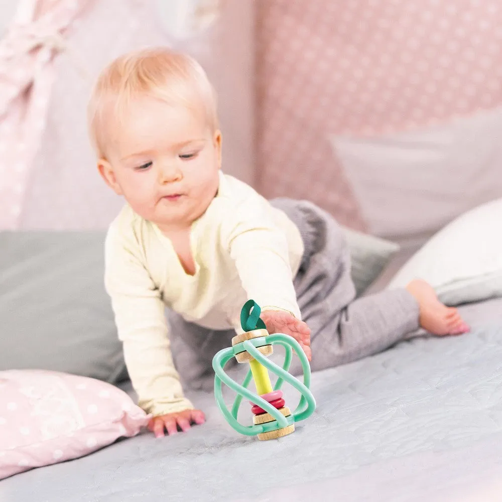 Hape Apple Grab Toy – Green-Yellow-Red Teether Baby Toy