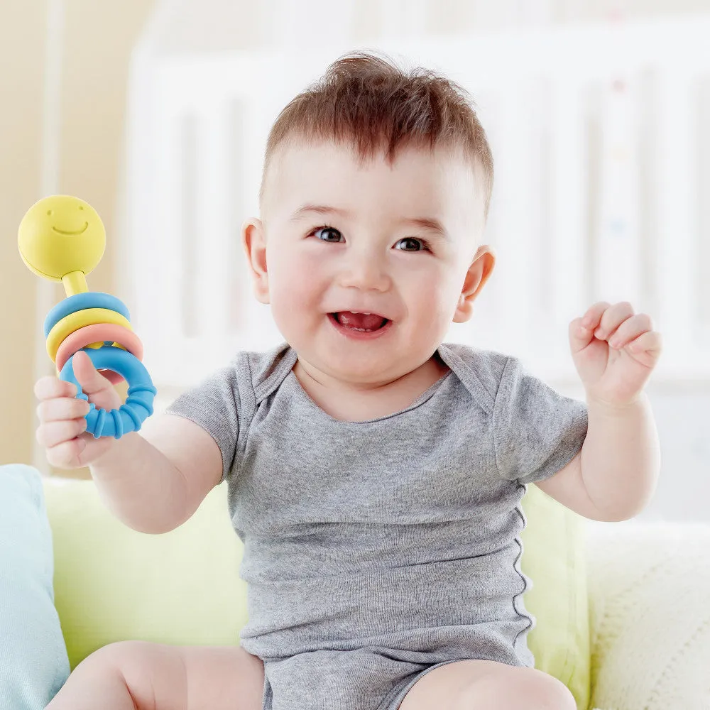 Hape Rattling Rings Teether – Pastel Joy