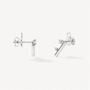 Hearts on Fire Barre Floating Diamond Climber Earrings in 18k White Gold