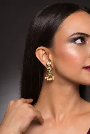 Jisha Rectangular Jadau Earrings