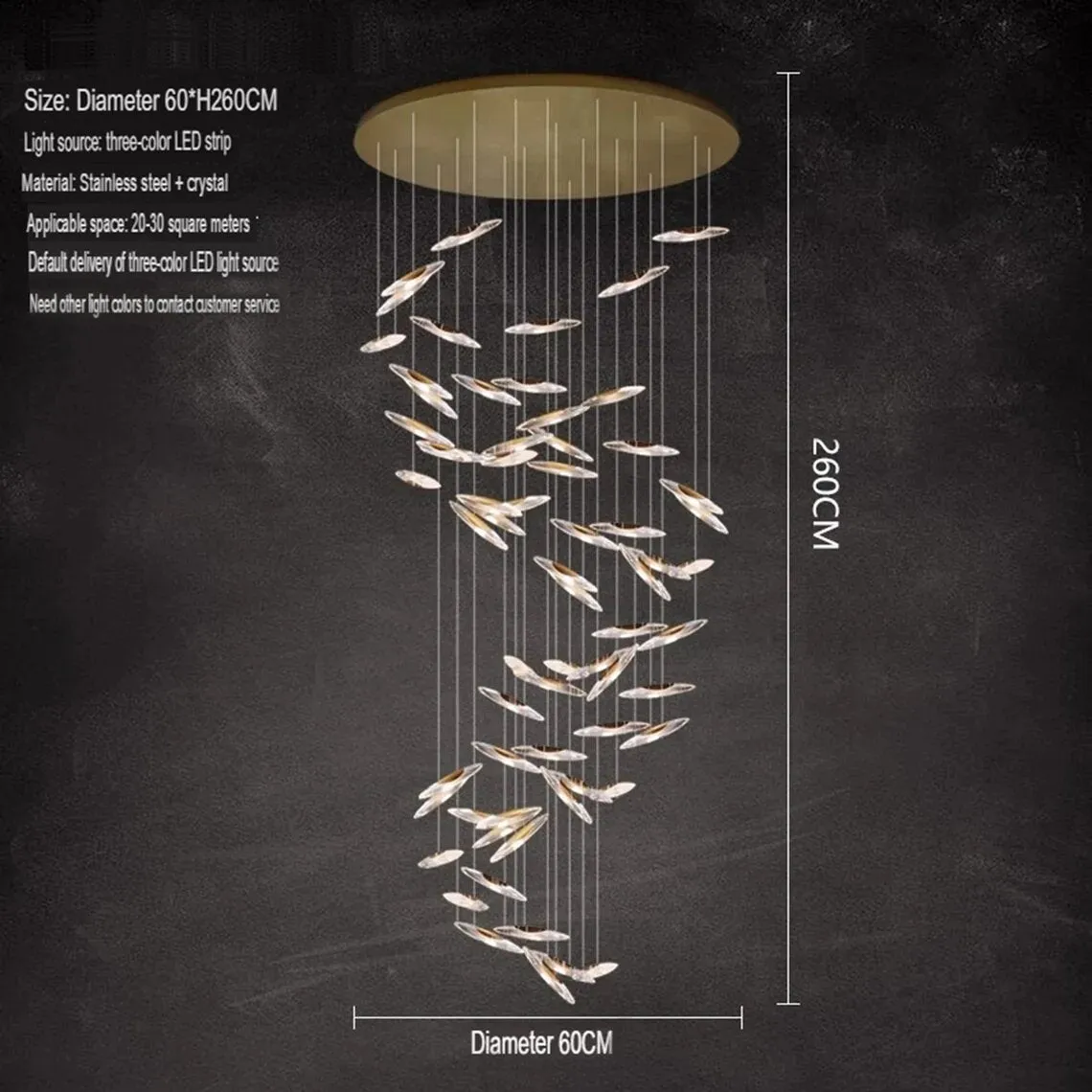JORJA Modern Chandelier Light Custom Size