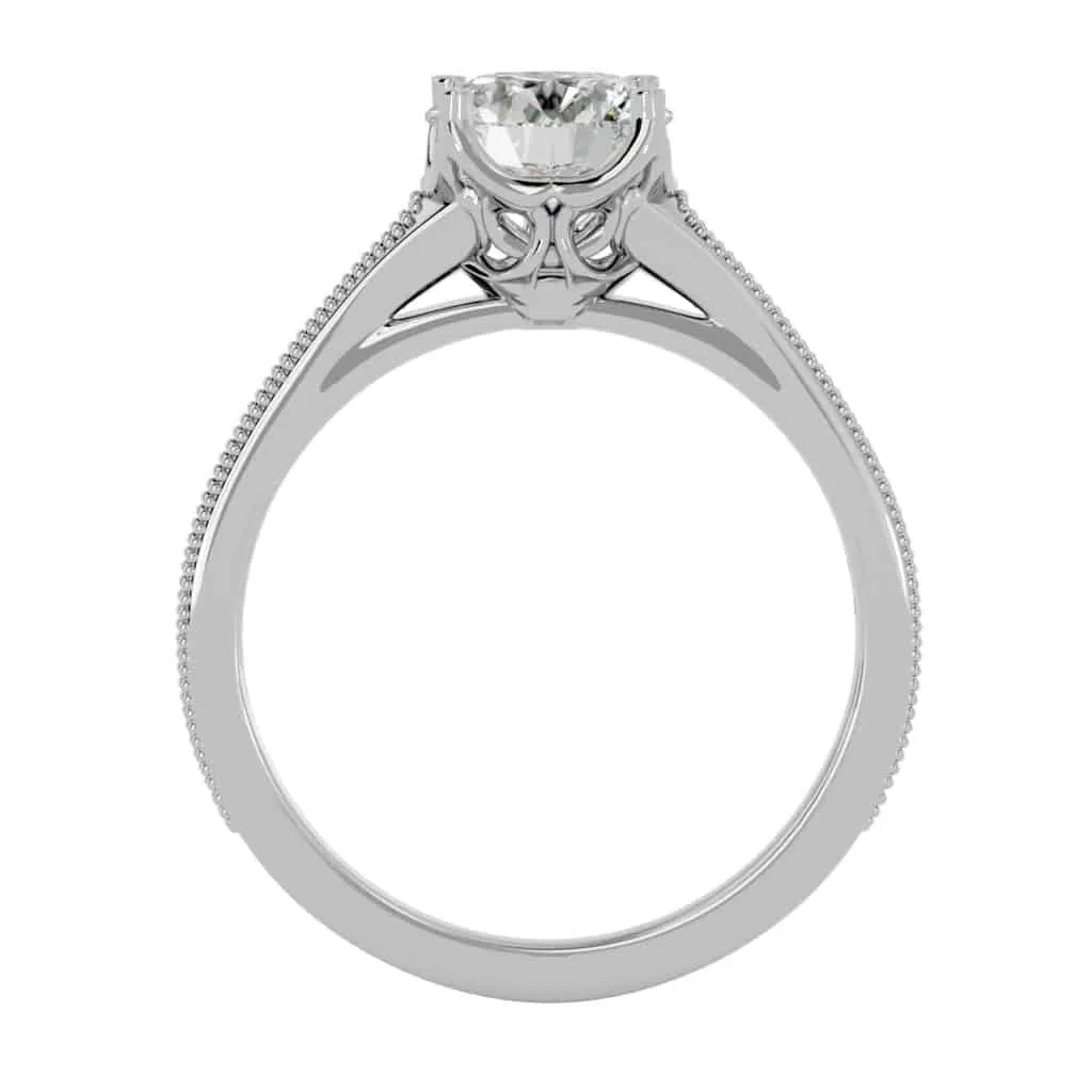 Josephine Vintage High Set Diamond Solitaire Engagement Ring