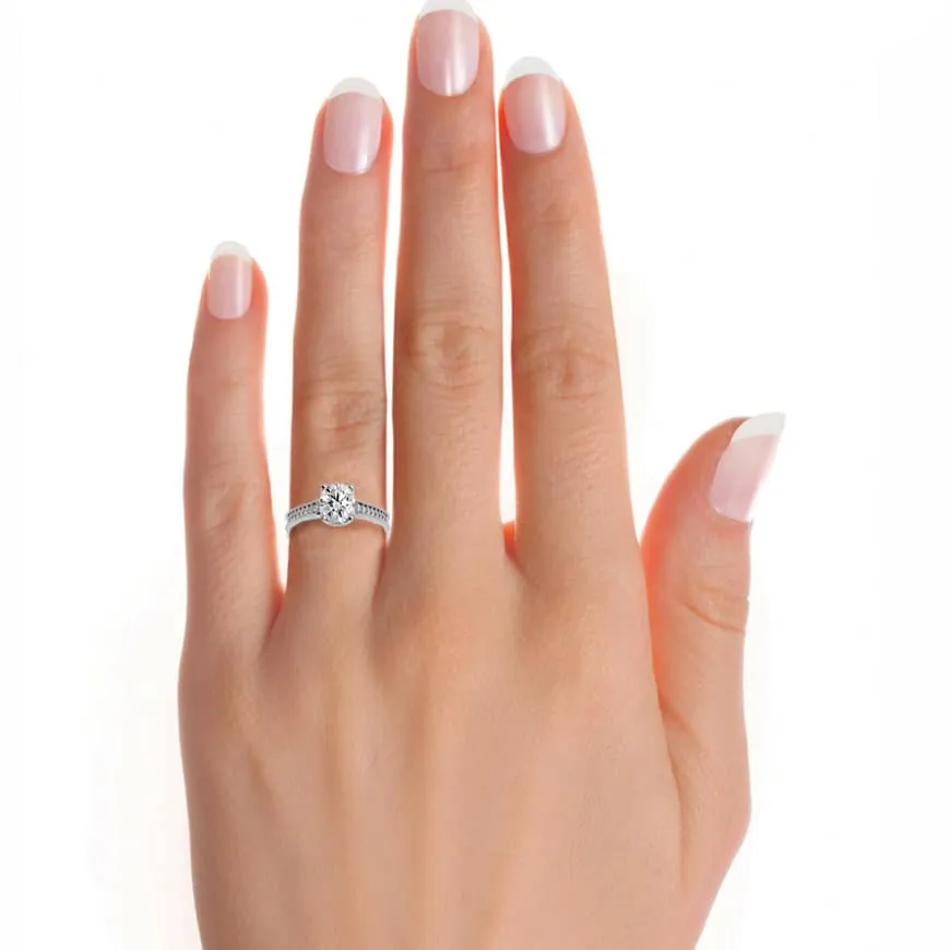 Josephine Vintage High Set Diamond Solitaire Engagement Ring