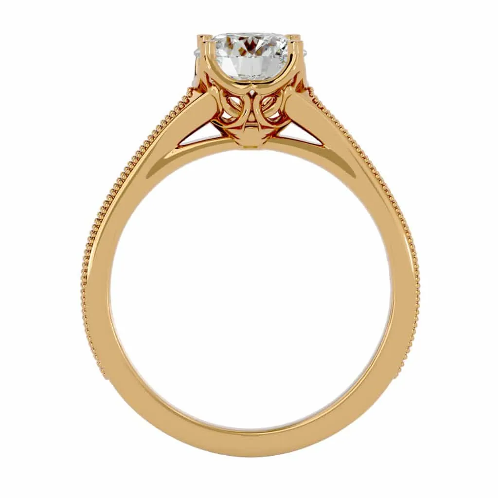 Josephine Vintage High Set Diamond Solitaire Engagement Ring