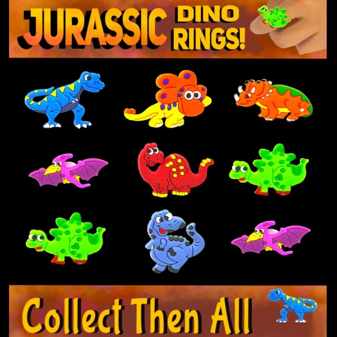 Jurassic Rings  1" Capsules