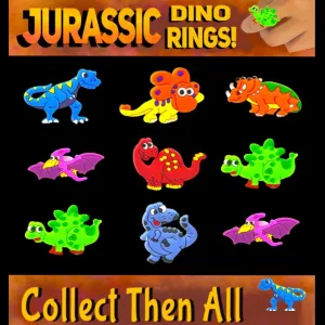 Jurassic Rings  1" Capsules