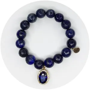 Lapis with Pav Blue Sapphire Hidden Gem