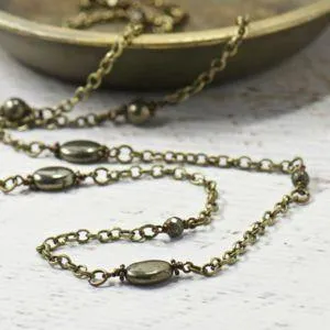 Layering Pyrite Necklace