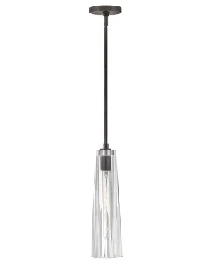 LED Pendant from the Cosette Collection in Black Oxide with Clear glass Finish by Fredrick Ramond