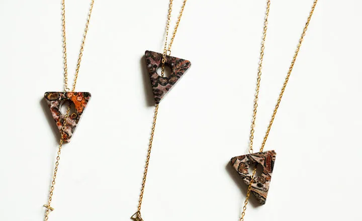 LEOPARD LARIAT NECKLACE