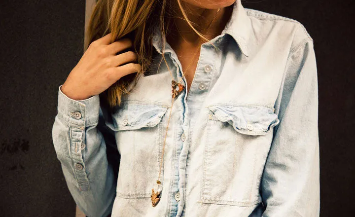 LEOPARD LARIAT NECKLACE