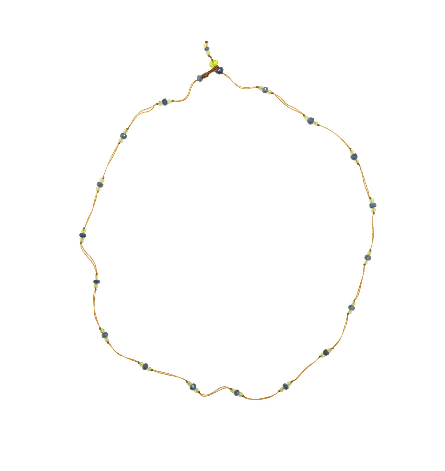 Loopy Duo Bracelets / Necklace - Sapphire with Peridot