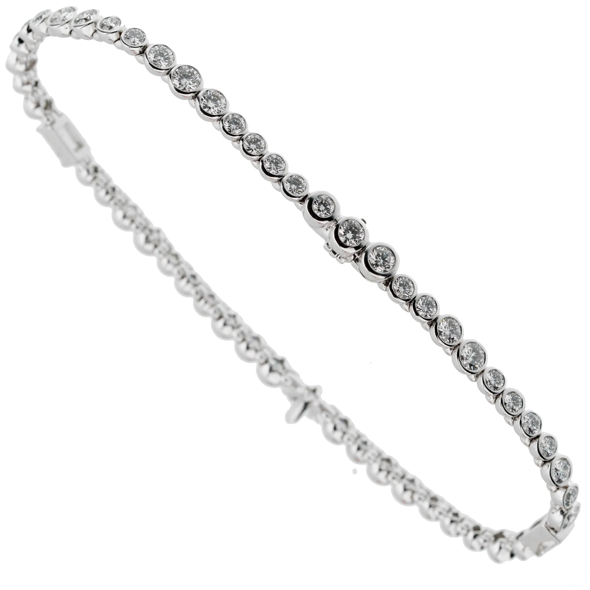 Louis Vuitton High Jewelry Diamond White Gold Tennis Bracelet