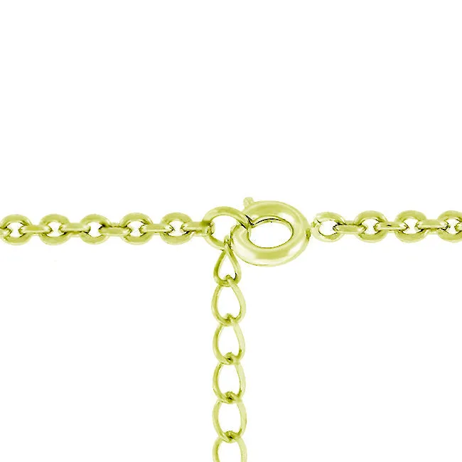 LOVCIA Radiant Gold-Plated Circular Cubic Zirconia Pendant