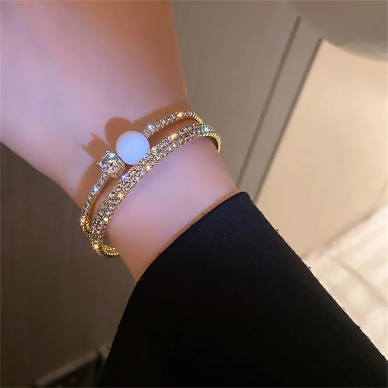 Luxurious Fashion Zircon Bejeweled Tennis Bracelets