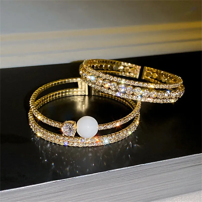 Luxurious Fashion Zircon Bejeweled Tennis Bracelets