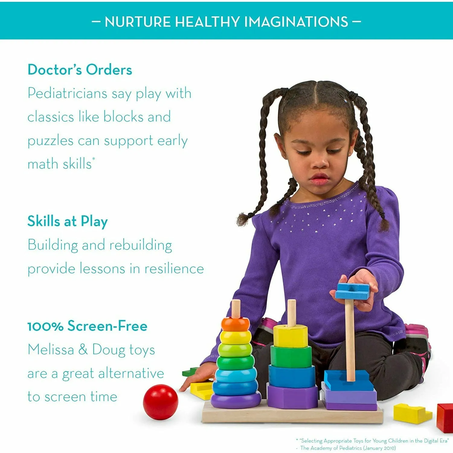 Melissa and Doug Geometric Stacker Age 2Y 