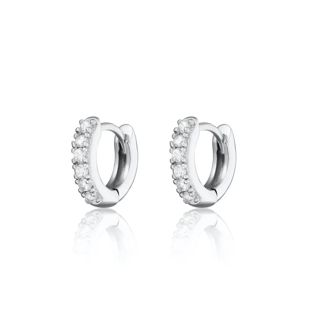 Mini Sparkling Huggie Hoop Earrings
