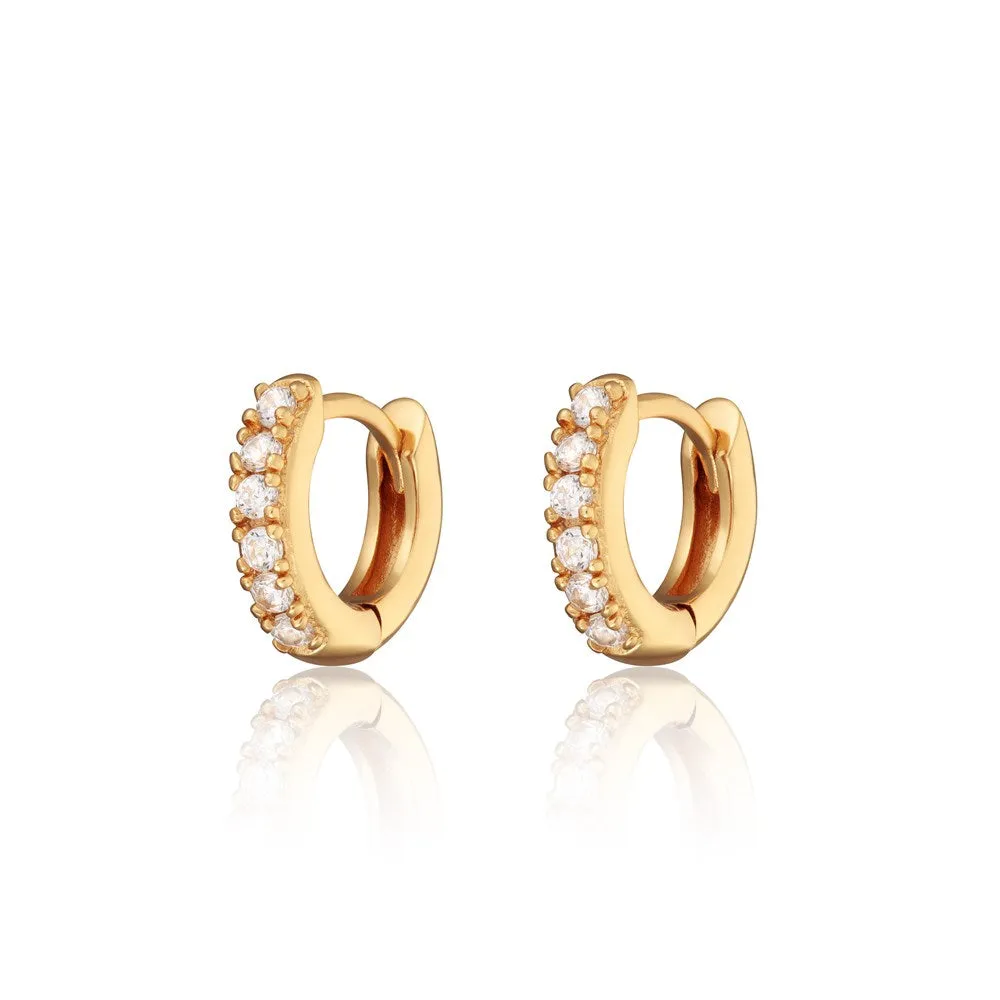 Mini Sparkling Huggie Hoop Earrings