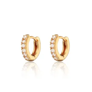 Mini Sparkling Huggie Hoop Earrings