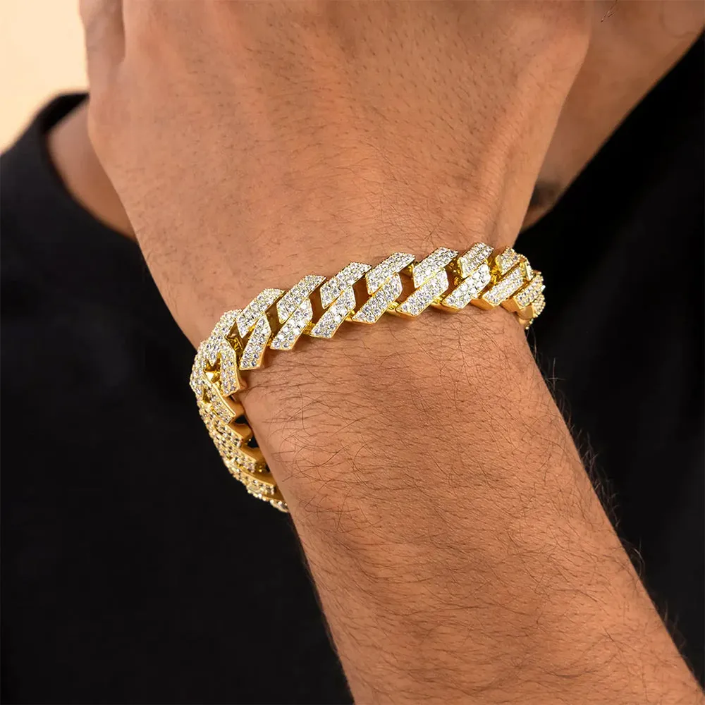 Moissanite S925 14mm Prong Bracelet