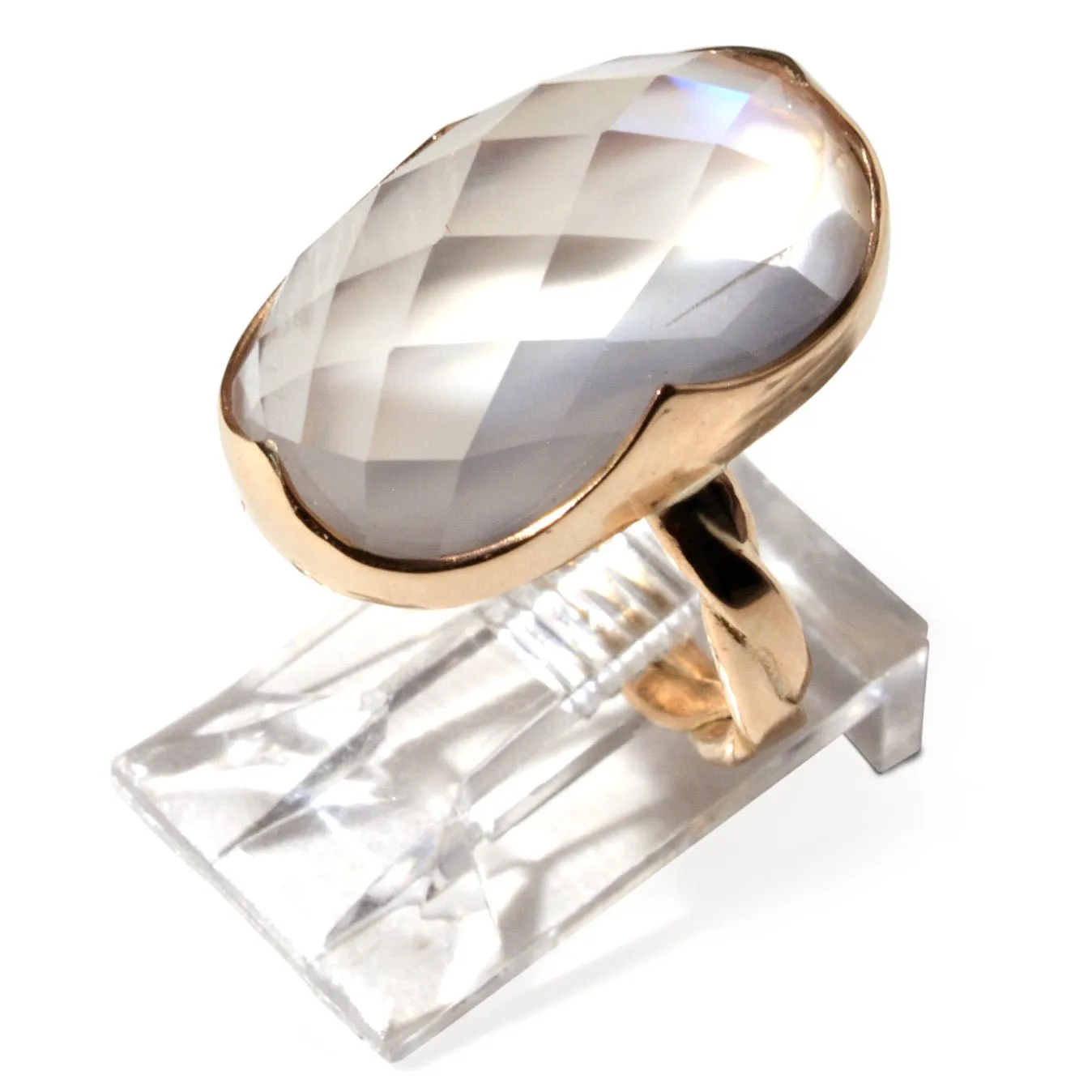 Moonstone 14.12ct Faceted 14K Handcrafted Ring