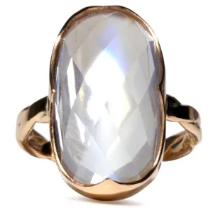 Moonstone 14.12ct Faceted 14K Handcrafted Ring