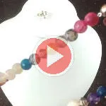 Multi Agate and <br/> Pearl Necklace