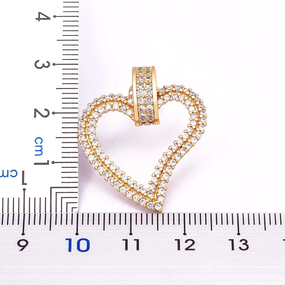 New Trendy Sparkling Rhinestone Heart Shape Stud Earrings