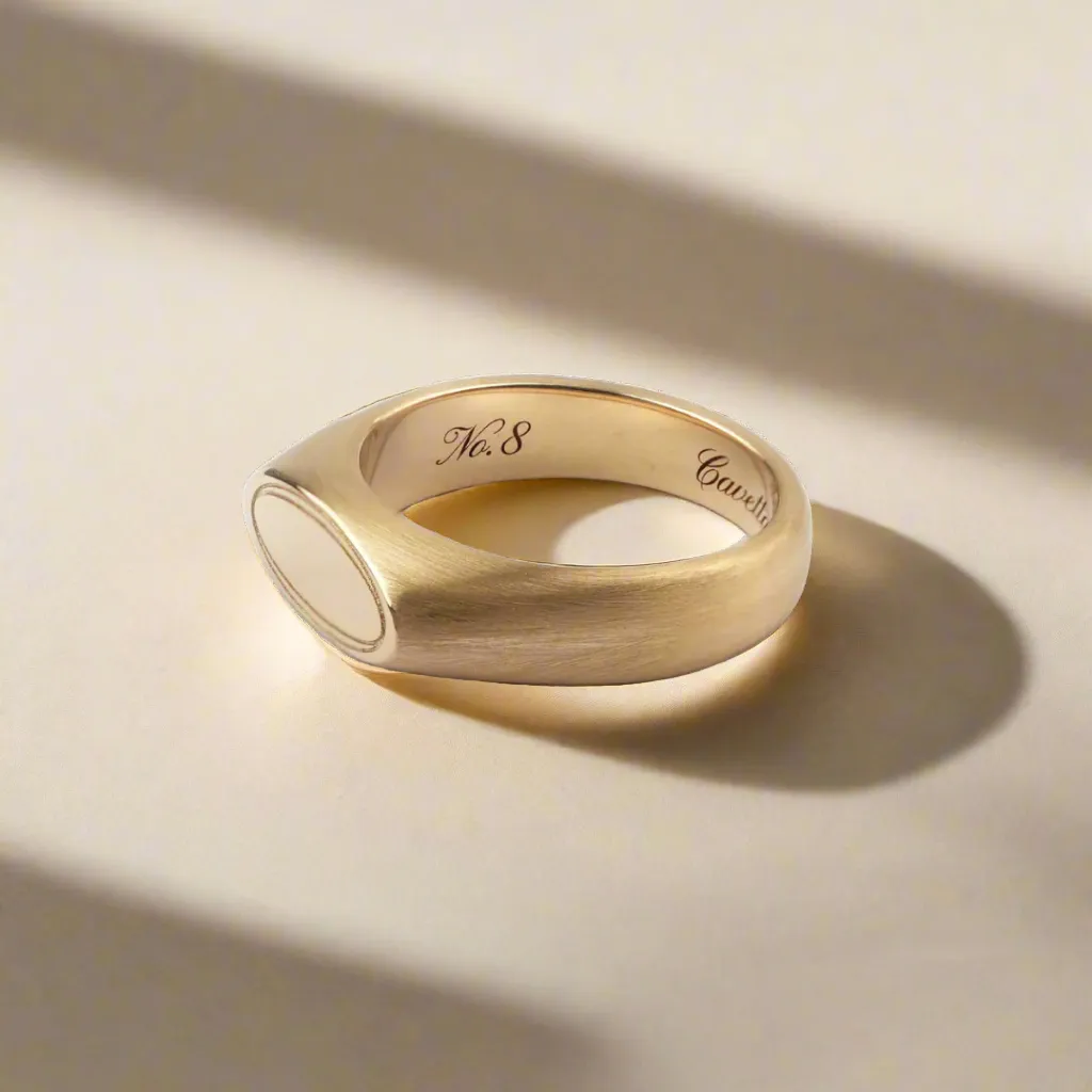 'No. 8' Solid Gold Ring